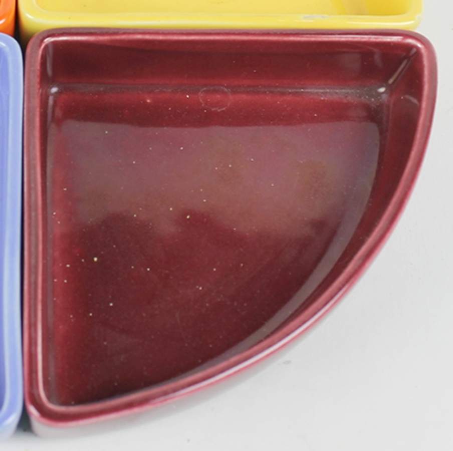 Harlequin Red Insert for 5-Piece Relish by Homer Laughlin -1