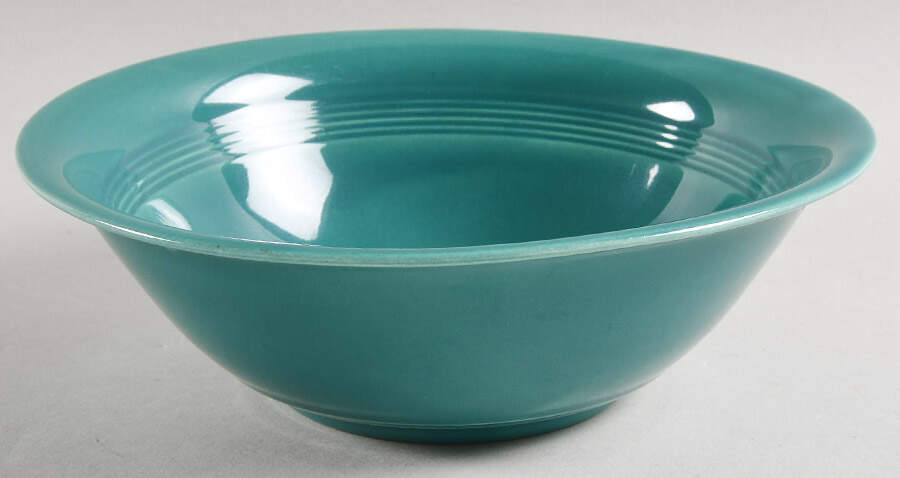 Harlequin Spruce Green 8" Round Vegetable Bowl by Homer Laughlin -1