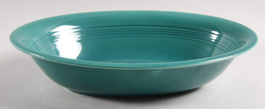 Harlequin Spruce Green 9" Oval Vegetable Bowl by Homer Laughlin -1