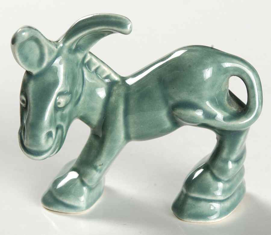 Harlequin Spruce Green Donkey Figurine by Homer Laughlin -1