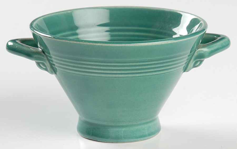 Harlequin Spruce Green Sugar Bowl No Lid by Homer Laughlin -1
