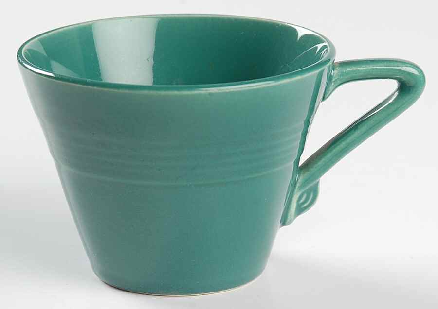 Harlequin Spruce Green Flat Cup by Homer Laughlin -1