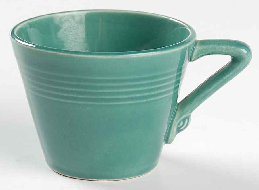 Harlequin Spruce Green Flat Demitasse Cup by Homer Laughlin -1