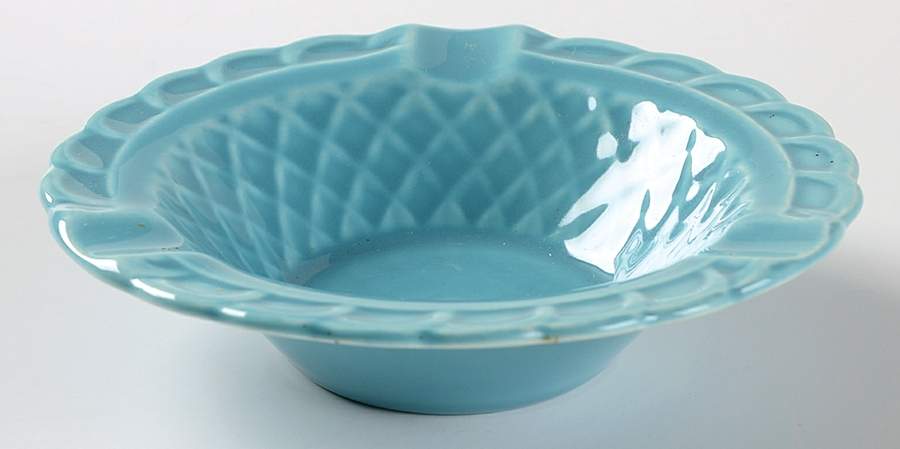 Harlequin Turquoise (Older) 4" Ashtray by Homer Laughlin -1
