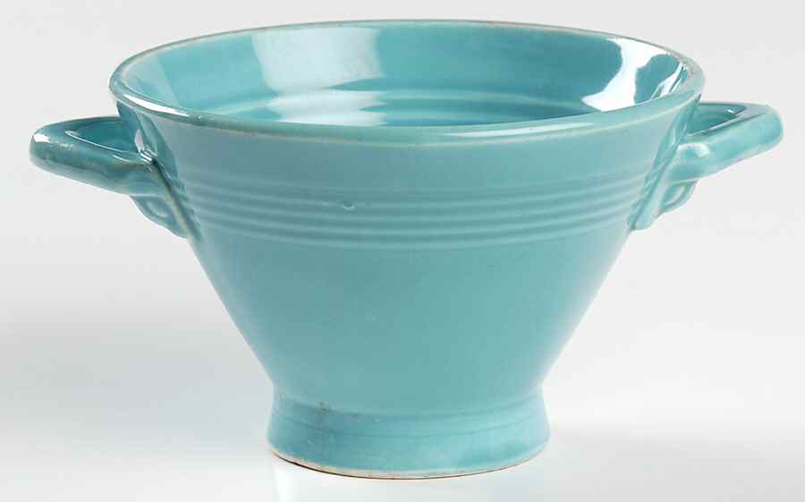 Harlequin Turquoise (Older) Sugar Bowl No Lid by Homer Laughlin -1