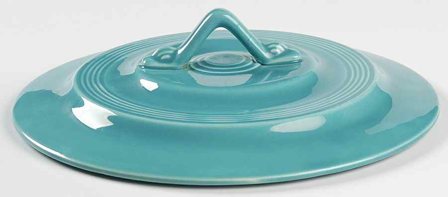 Harlequin Turquoise (Older) Lid for Round Vegetable by Homer Laughlin -1