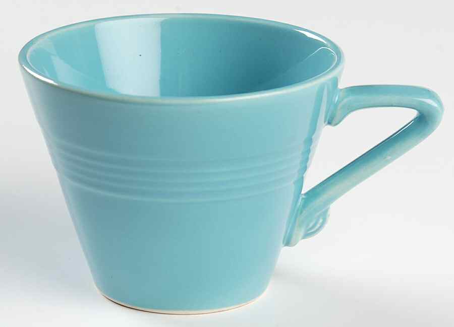 Harlequin Turquoise (Older) Flat Cup by Homer Laughlin -1