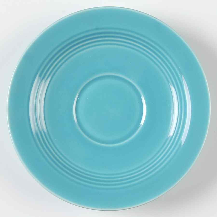 Harlequin Turquoise (Older) Saucer by Homer Laughlin -1