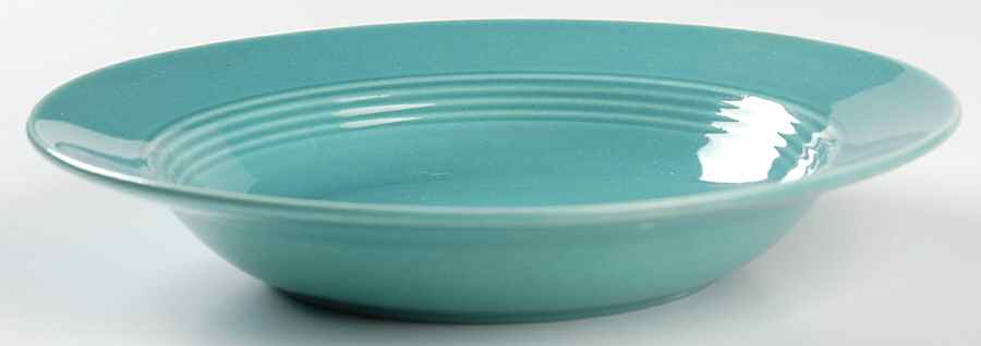 Harlequin Turquoise (Older) Rim Soup Bowl by Homer Laughlin -1