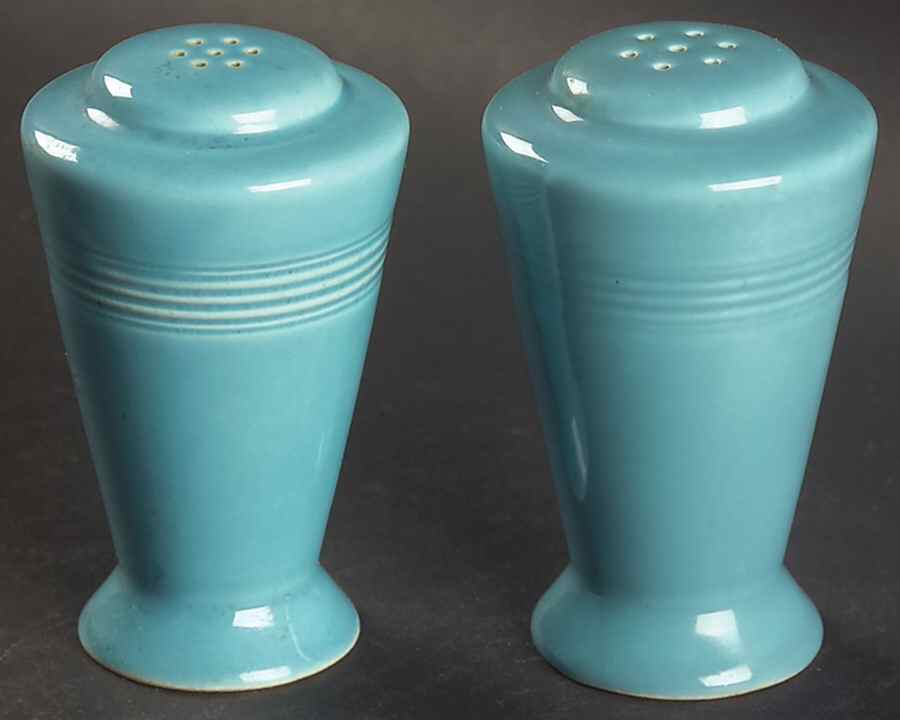 Harlequin Turquoise (Older) Salt & Pepper Set by Homer Laughlin -1