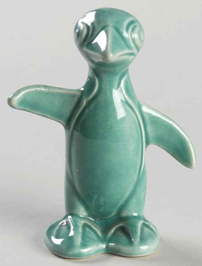 Harlequin Turquoise (Older) Penguin Figurine by Homer Laughlin -1