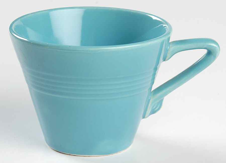 Harlequin Turquoise (Newer) Flat Cup by Homer Laughlin -1