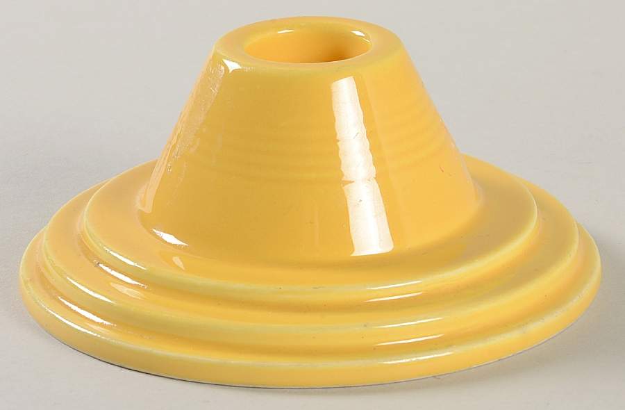 Harlequin Yellow (Older) Single Light Candlestick by Homer Laughlin -1