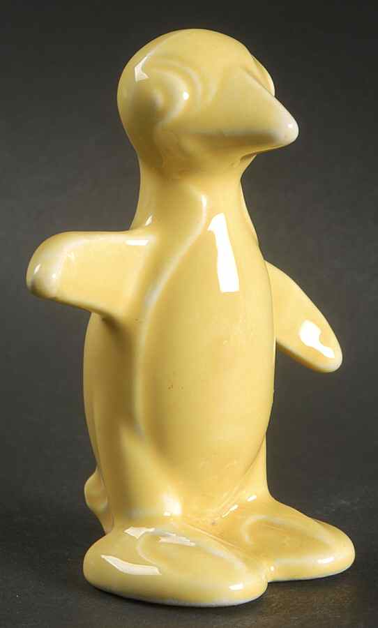 Harlequin Yellow (Older) Penguin Figurine by Homer Laughlin -1