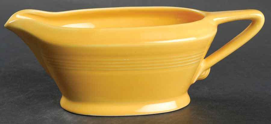Harlequin Yellow (Older) Gravy Boat by Homer Laughlin -1