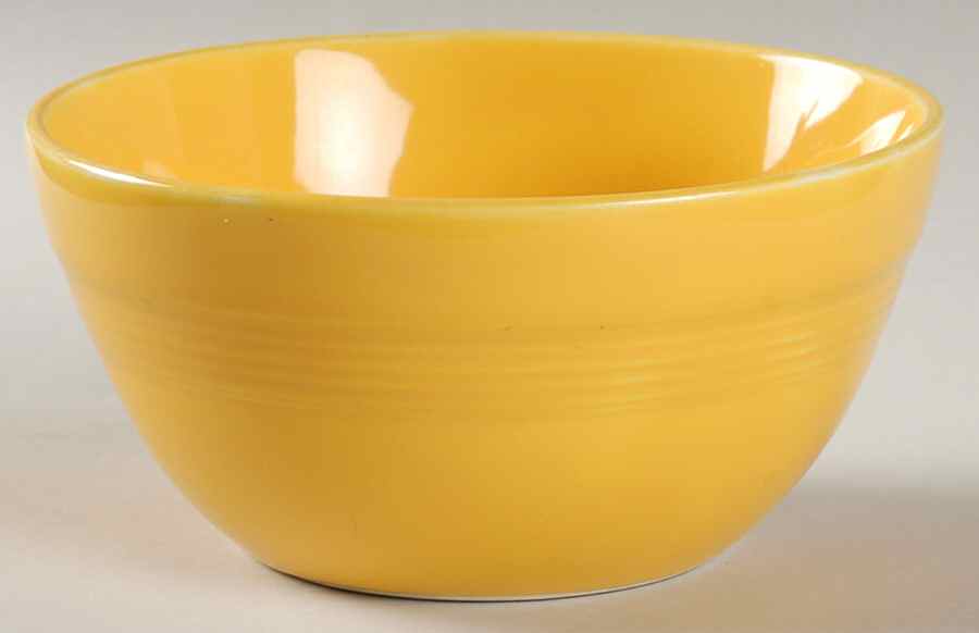 Harlequin Yellow (Older) Cranberry 36s Bowl by Homer Laughlin -1