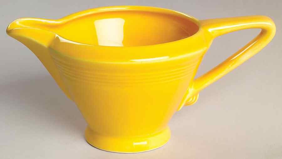 Harlequin Yellow (Older) Creamer by Homer Laughlin -1