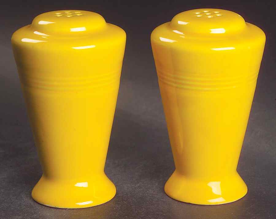 Harlequin Yellow (Older) Salt & Pepper Set by Homer Laughlin -1