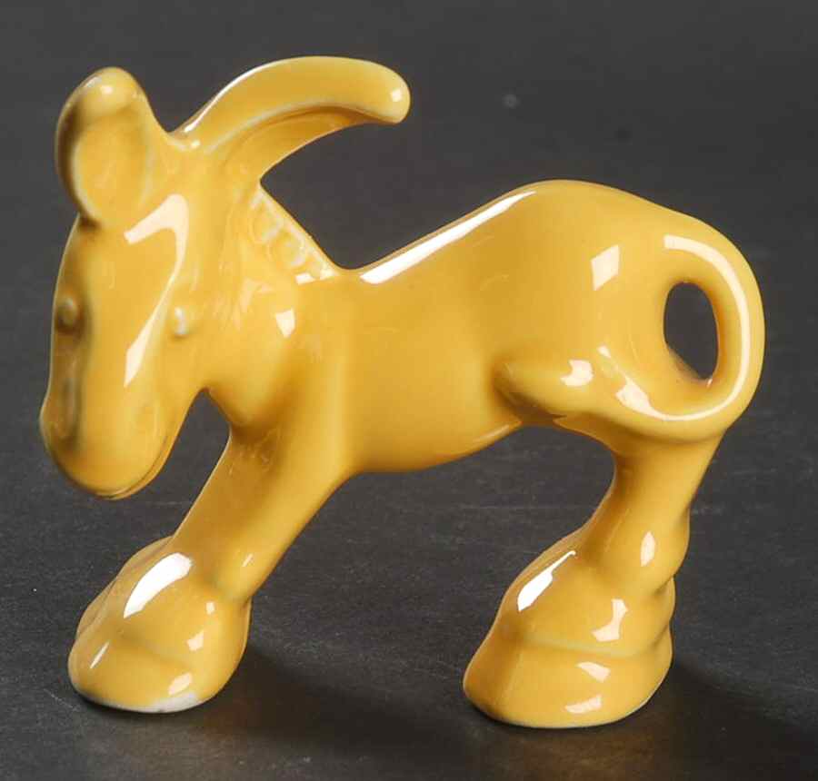 Harlequin Yellow (Older) Donkey Figurine by Homer Laughlin -1