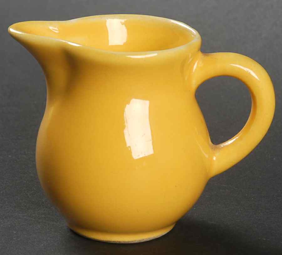 Harlequin Yellow (Older) Toy Creamer by Homer Laughlin -1