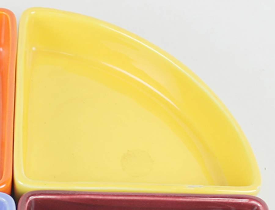 Harlequin Yellow (Older) Insert for 5-Piece Relish by Homer Laughlin -1