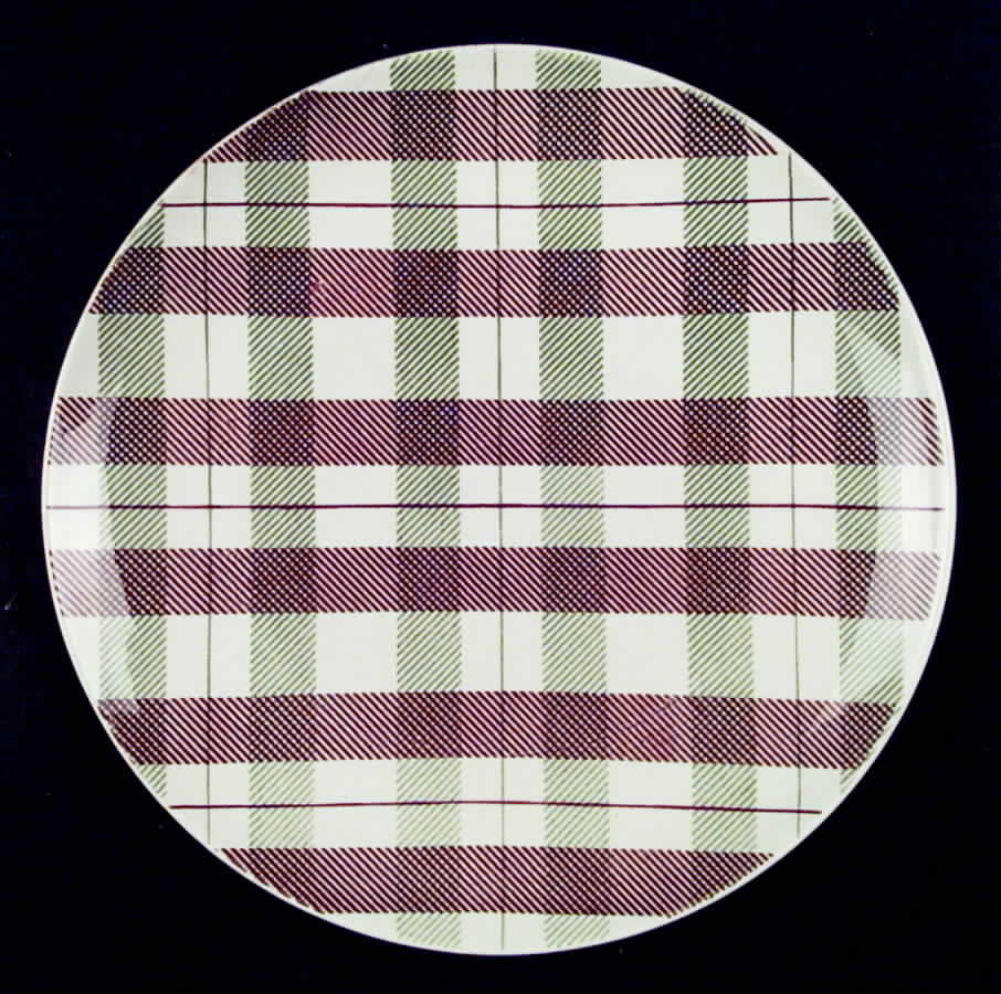 Highland Plaid (Green Brown) Dinner Plate by Homer Laughlin -1