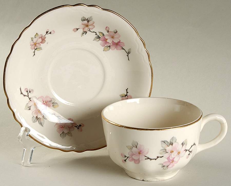R5334 Flat Cup & Saucer Set by Homer Laughlin -1