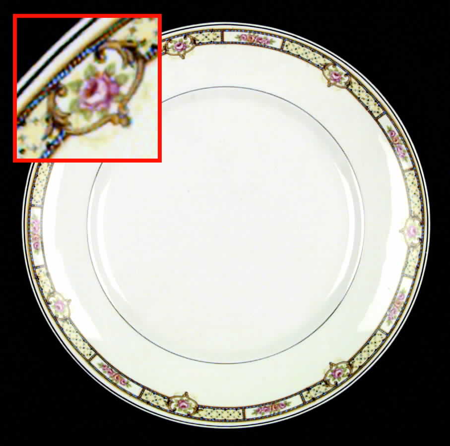 French Border Dinner Plate by Homer Laughlin -1