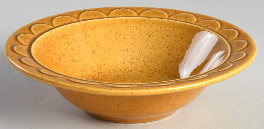 Gold Cortez Rim Cereal Bowl by Homer Laughlin -1