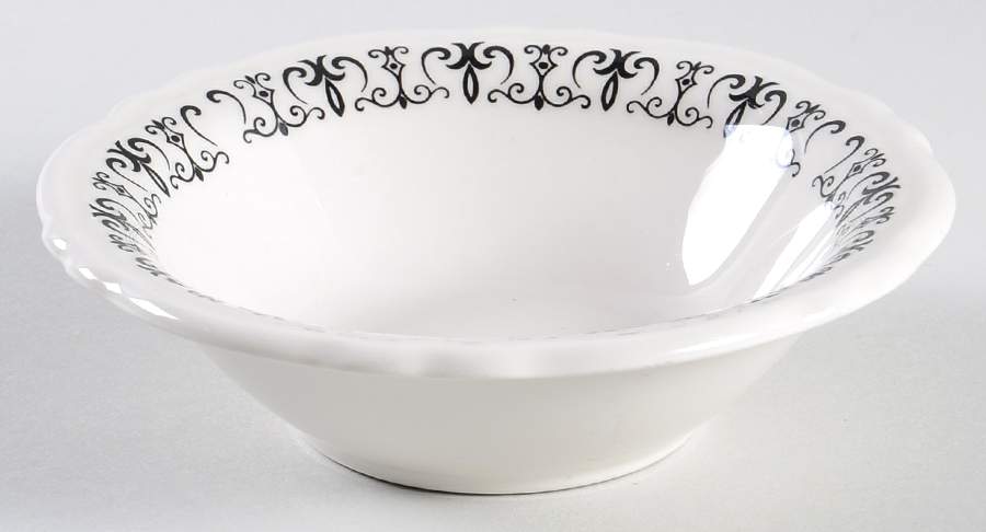Old Gothic Black Coupe Cereal Bowl by Homer Laughlin -1