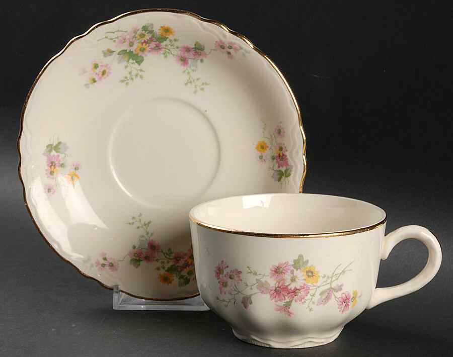 R2734 Flat Cup & Saucer Set by Homer Laughlin -1