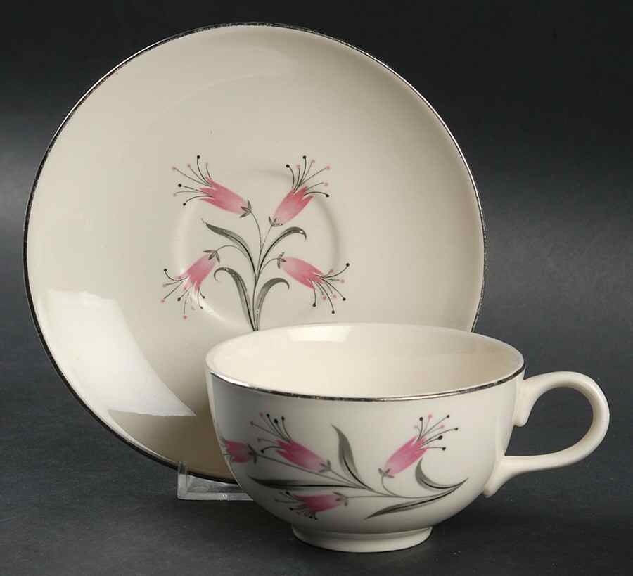 Big Pay-Off Flat Cup & Saucer Set by Homer Laughlin -1