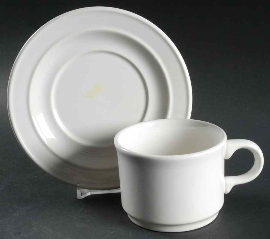 HLC29 Flat Cup & Saucer Set by Homer Laughlin -1
