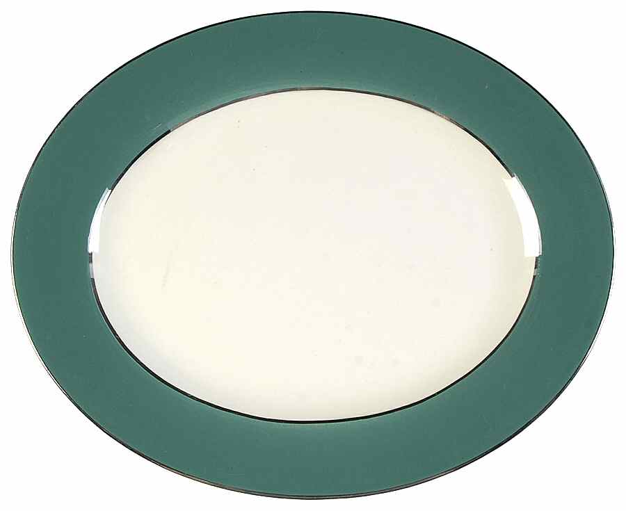 Lexington (Eggshell Cavalier) 11" Oval Serving Platter by Homer Laughlin -1