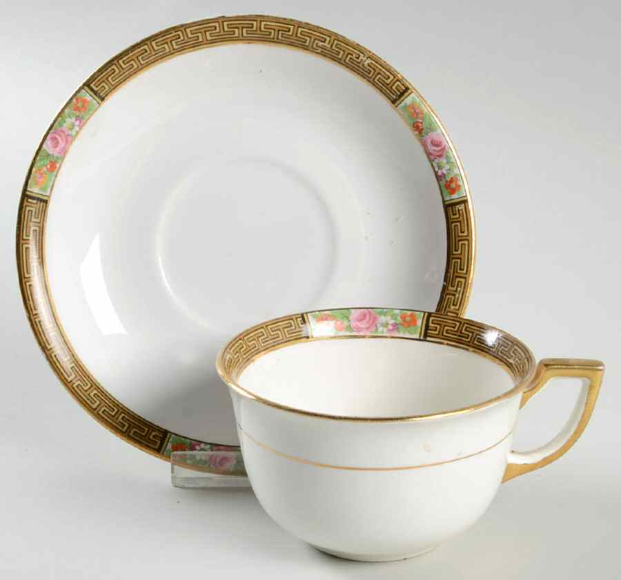 K3115 Flat Cup & Saucer Set by Homer Laughlin -1