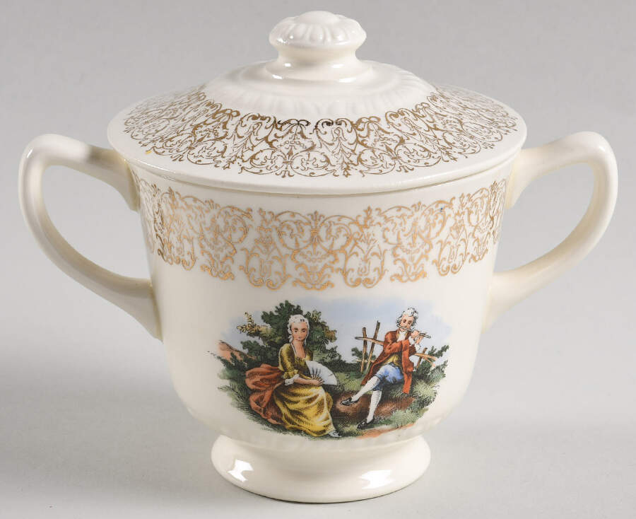 HLC367 Sugar Bowl & Lid by Homer Laughlin -1