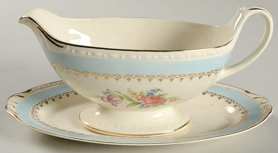 HLC369 Gravy Boat & Underplate/Relish by Homer Laughlin -1