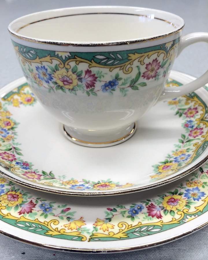 HLC401 Footed Cup & Saucer Set by Homer Laughlin -1