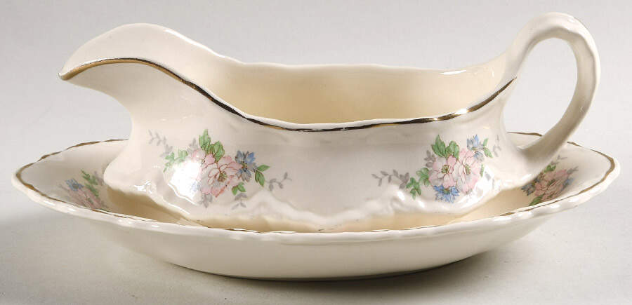 R1434 Gravy Boat & Underplate/Relish by Homer Laughlin -1