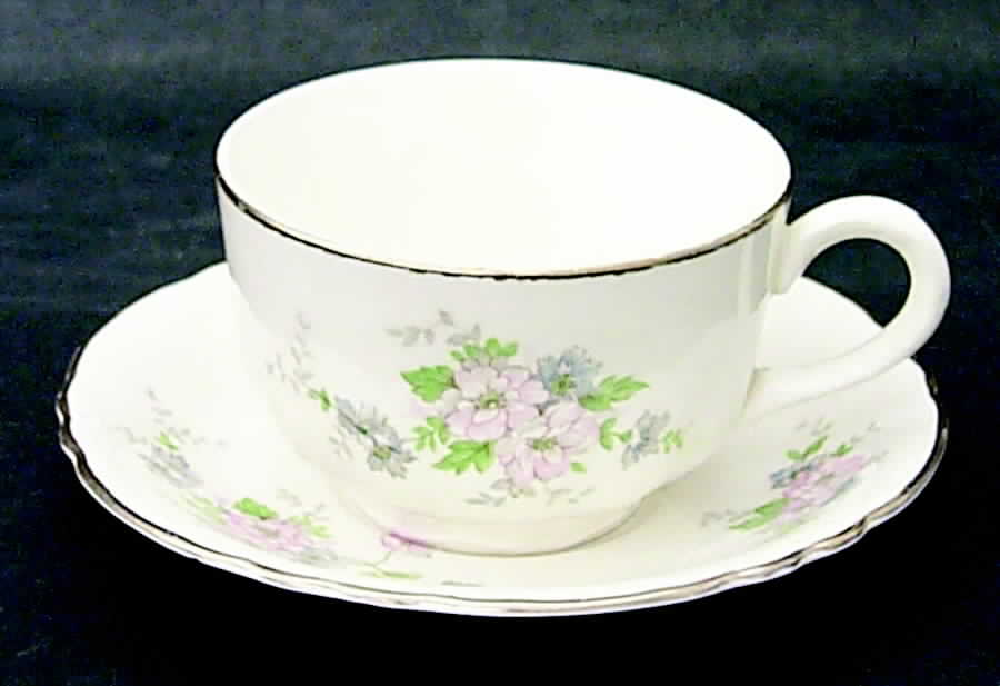 R1434 Flat Cup & Saucer Set by Homer Laughlin -1