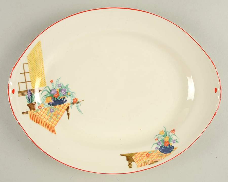 N1481 11" Oval Serving Platter by Homer Laughlin -1
