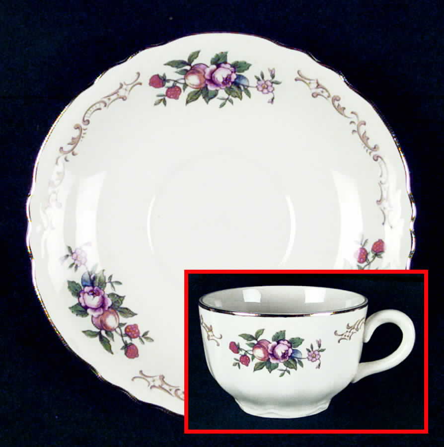 R1294 Flat Cup & Saucer Set by Homer Laughlin -1
