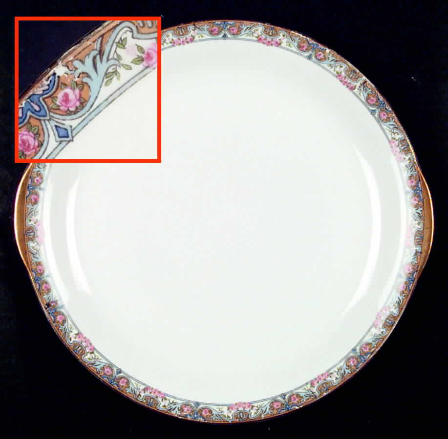HLC498 Handled Cake Plate by Homer Laughlin -1