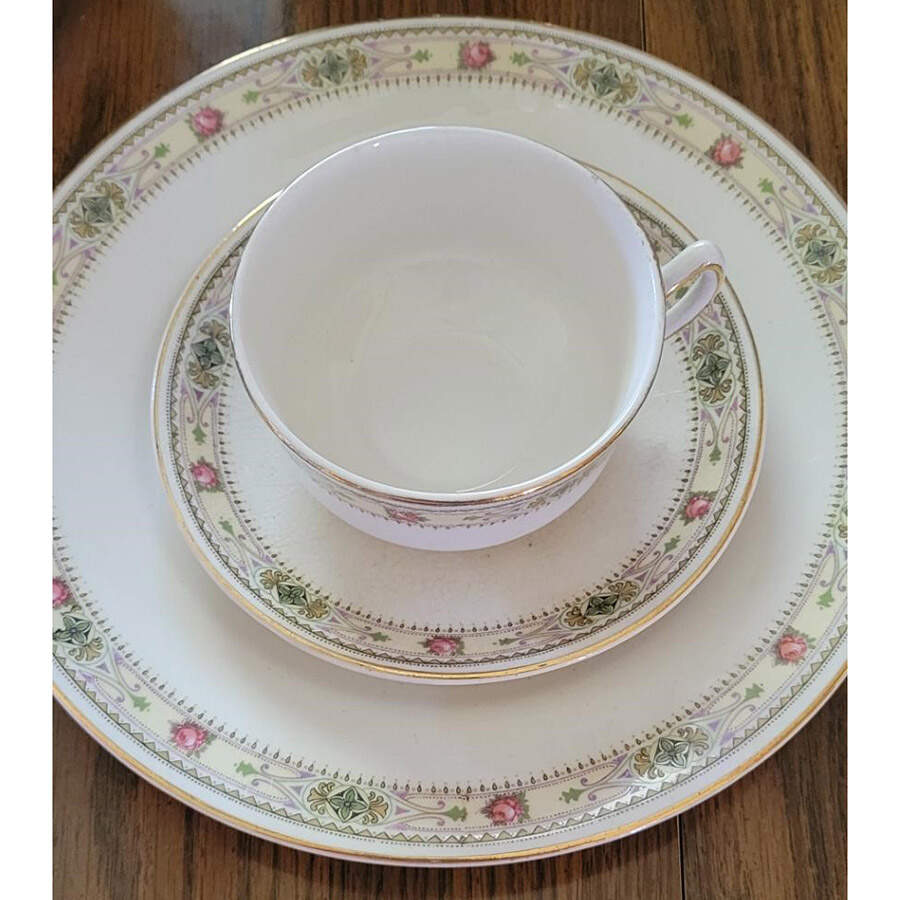 HLC510 Flat Cup & Saucer Set by Homer Laughlin -1