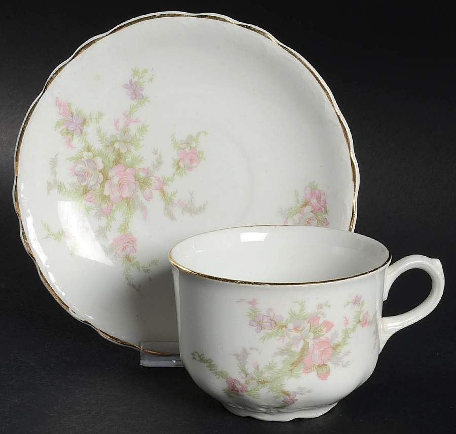 H1804 Flat Cup & Saucer Set by Homer Laughlin -1