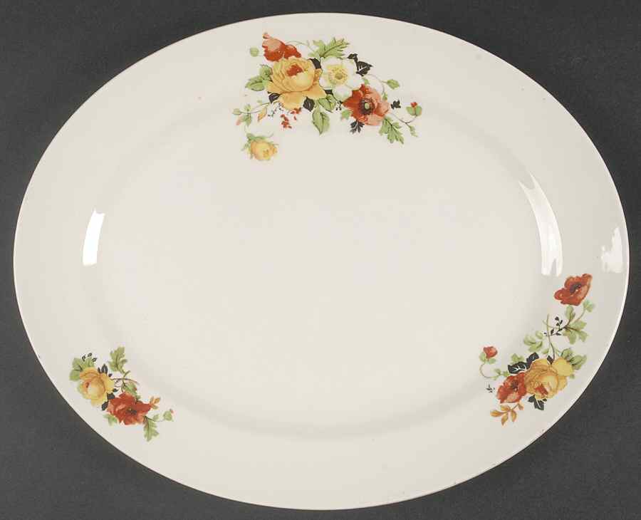 K4124 11" Oval Serving Platter by Homer Laughlin -1