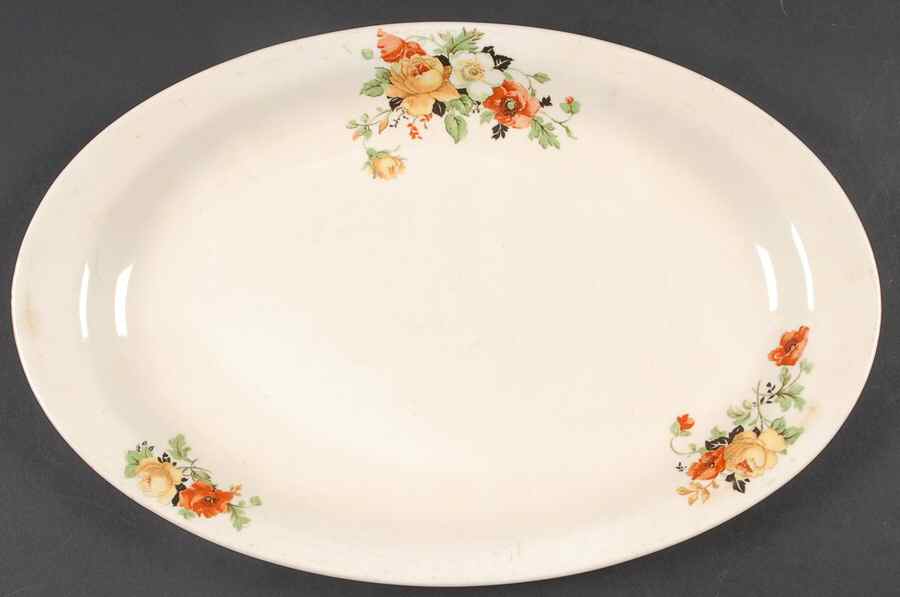 K4124 13" Oval Serving Platter by Homer Laughlin -1