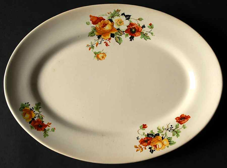 K4124 11" Oval Serving Platter by Homer Laughlin -1