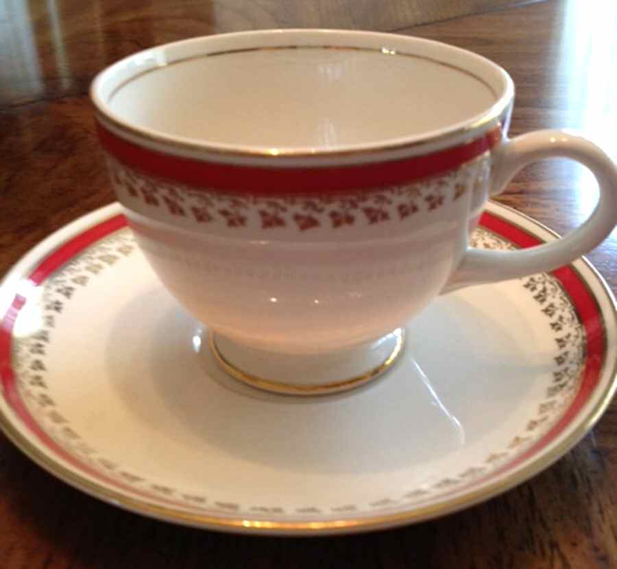 HLC544 Footed Cup & Saucer Set by Homer Laughlin -1