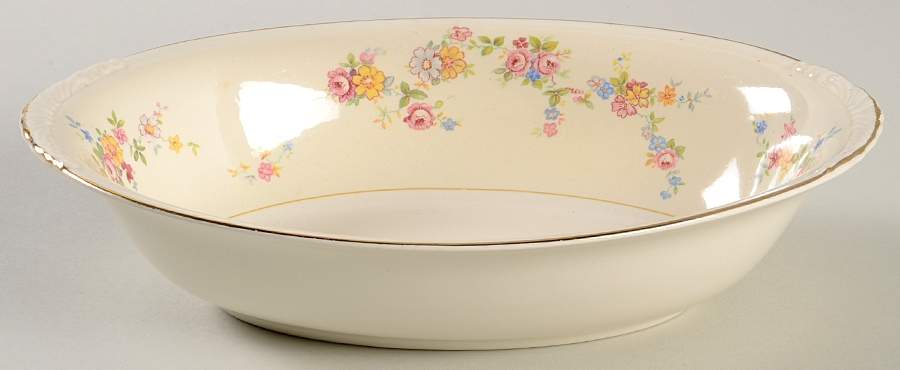 Annette 9" Oval Vegetable Bowl by Homer Laughlin -1
